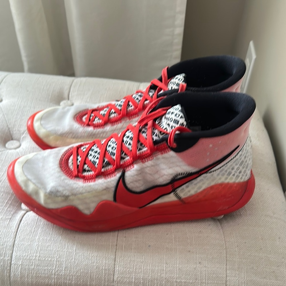 Nike Red and White Men's Athletic Shoes